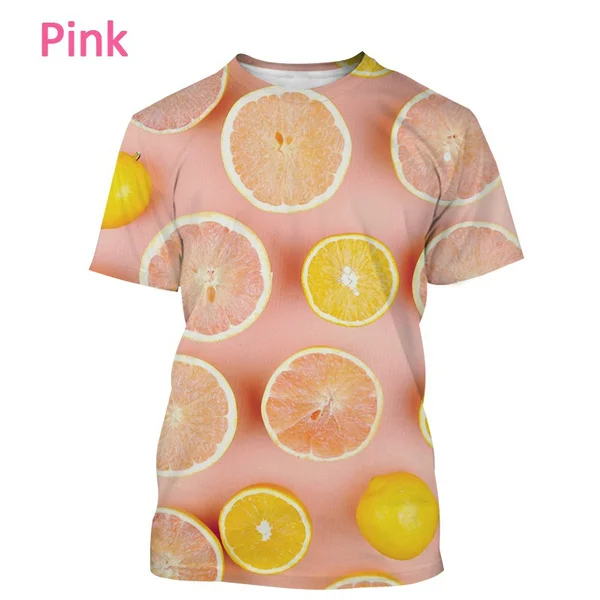 Новая горячая мужская футболка с лимонной 3D росписью, модная повседневная футболка с желтыми фруктами1