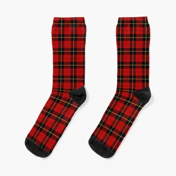 Клан Уоллес Тартан Классические Носки в красную и черную клетку цветные носки для незаменимой обуви Для девочек Мужские