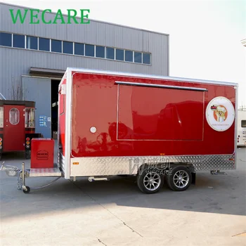 WECARE Многофункциональный Трейлер для еды на заказ Уличная Тележка для кофе, хот-догов, закусок, пиццы, Тако Грузовик Remolque Food Truck