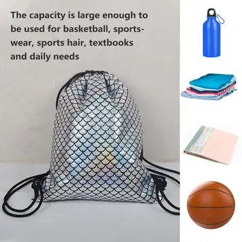 Баскетбольный рюкзак на шнурке Большой емкости, водонепроницаемая износостойкая спортивная сумка с блестками, спортивный рюкзак, велосипедные сумки